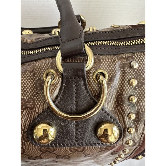 GUCCI  Babushka bag, Need Small Repair To Grommet, Some Slight Discolorations - Picture 9 of 16